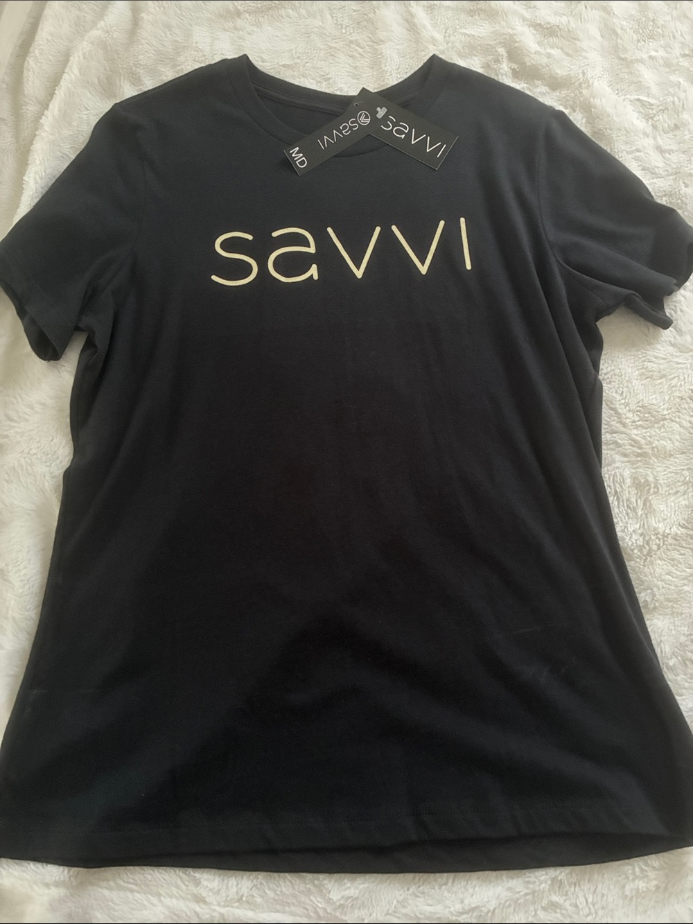 Women’s Black Savvi Logo Tee